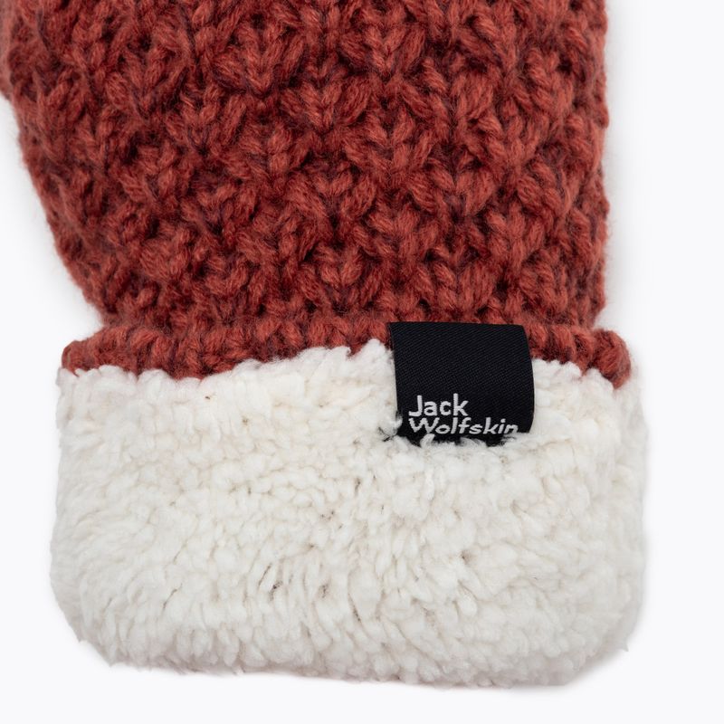 Rękawice zimowe damskie Jack Wolfskin Highloft Knit autumn red 4