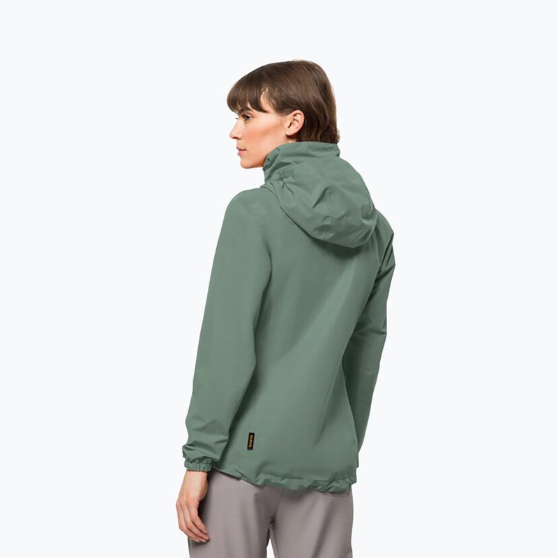 Kurtka przeciwdeszczowa damska Jack Wolfskin Stormy Point 2L picnic green 2