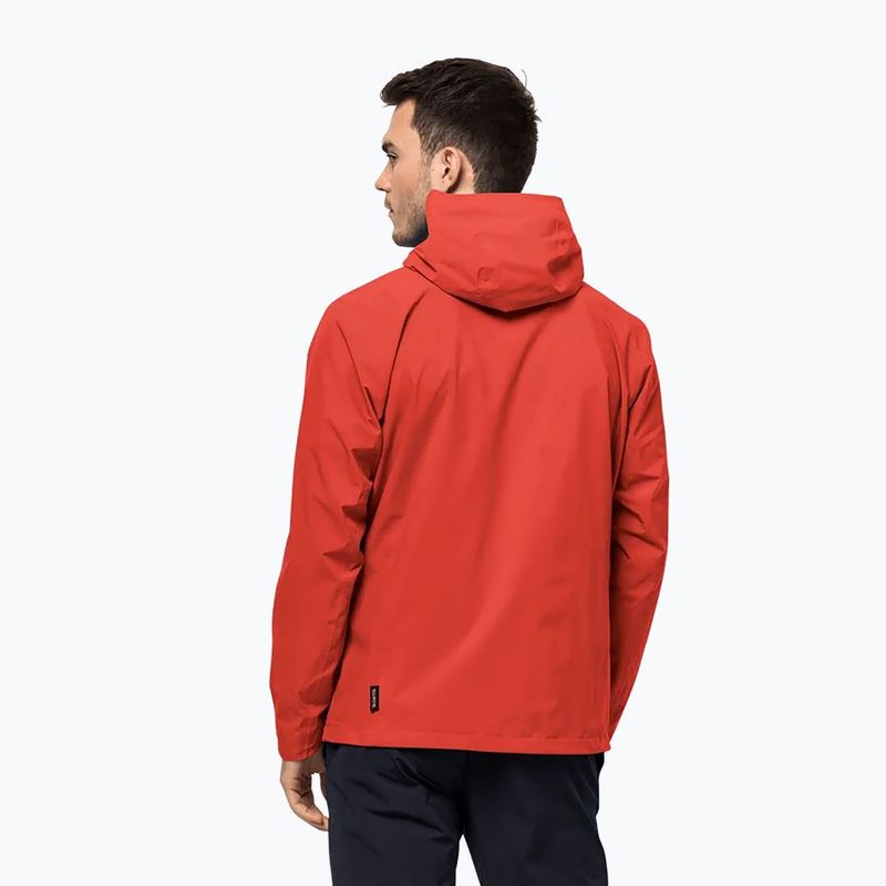 Kurtka przeciwdeszczowa męska Jack Wolfskin Pack & Go Shell strong red 2