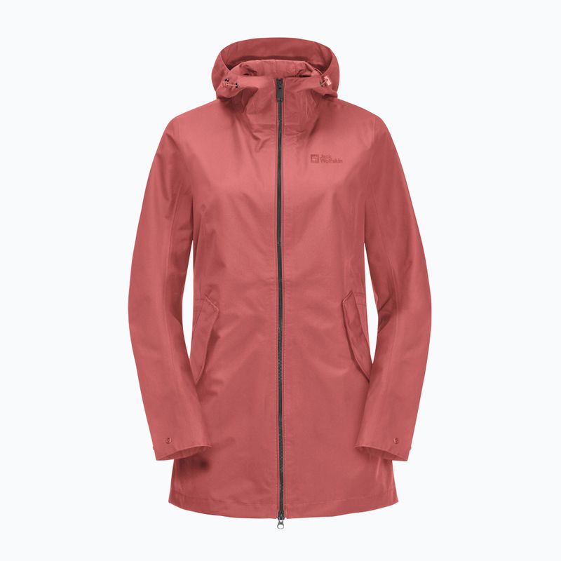 Płaszcz przeciwdeszczowy damski Jack Wolfskin Dakar Parka faded rose 5