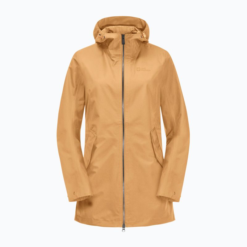 Płaszcz przeciwdeszczowy damski Jack Wolfskin Dakar Parka honey yellow 5