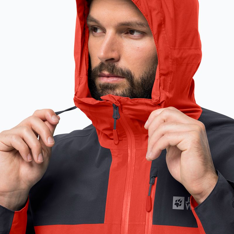 Kurtka przeciwdeszczowa męska Jack Wolfskin Go Hike strong red 5