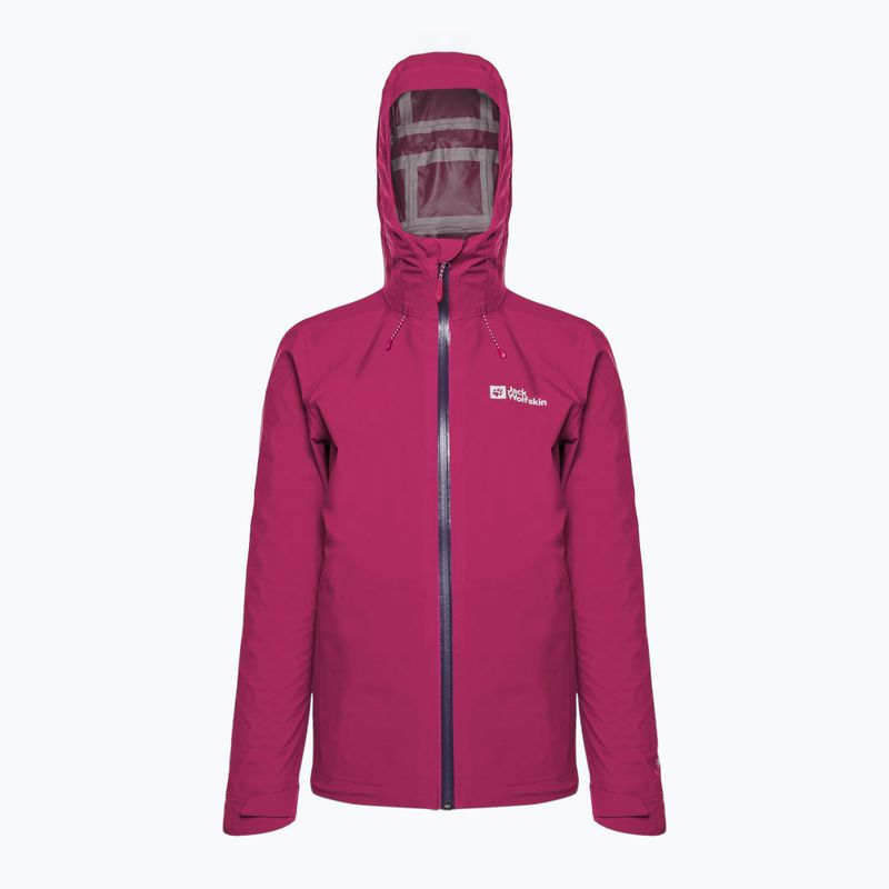 Kurtka przeciwdeszczowa damska Jack Wolfskin Highest Peak sangria red 6