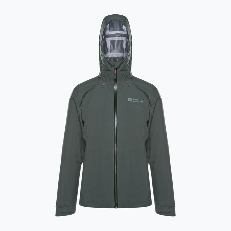 Kurtka przeciwdeszczowa damska Jack Wolfskin Highest Peak slate green 6