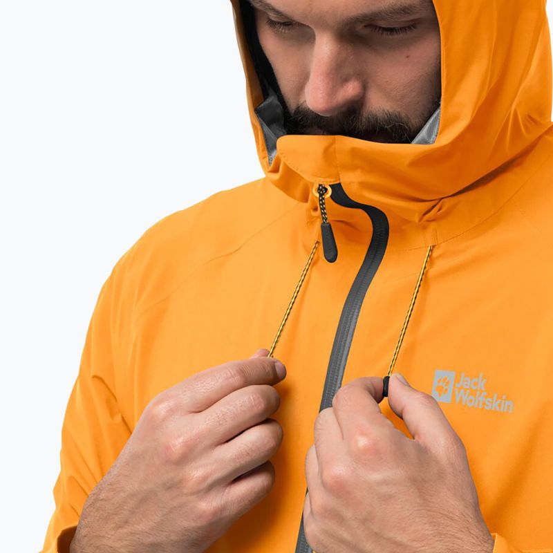 Kurtka przeciwdeszczowa męska Jack Wolfskin Highest Peak orange pop 3