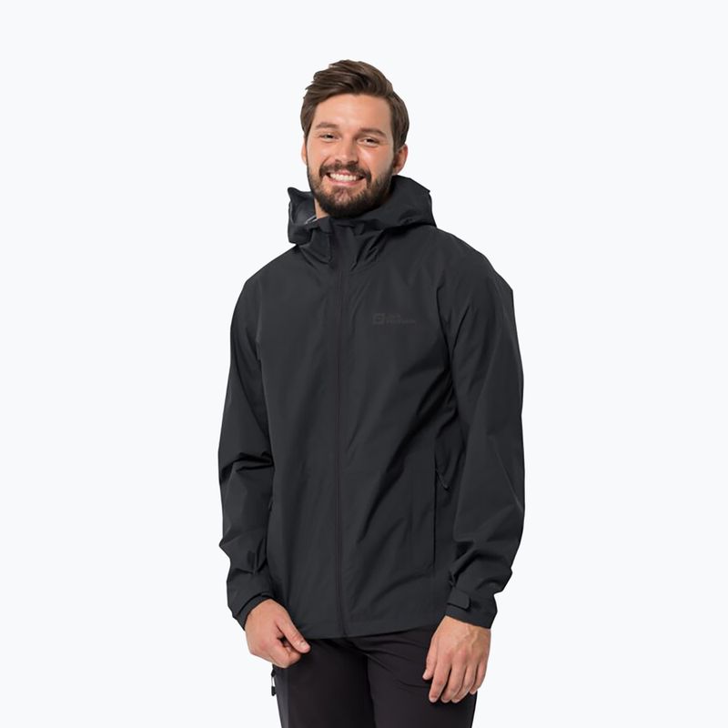 Kurtka przeciwdeszczowa męska Jack Wolfskin Elsberg 2.5L black