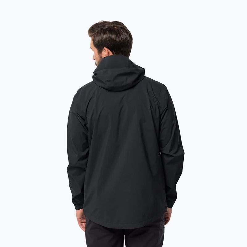 Kurtka przeciwdeszczowa męska Jack Wolfskin Elsberg 2.5L black 2