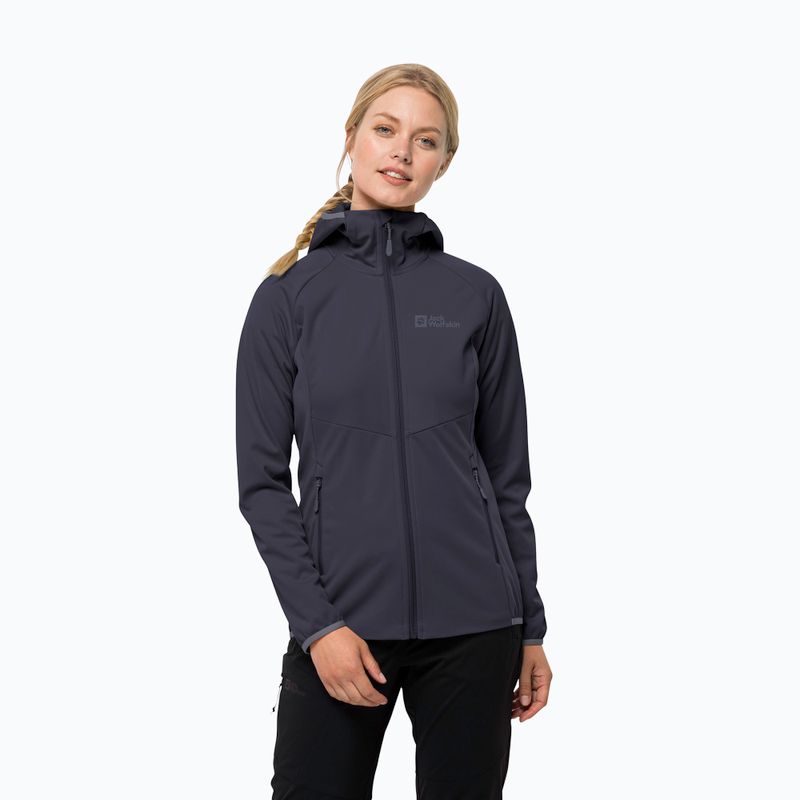 Kurtka softshell damska Jack Wolfskin Go Hike Softshell graphite