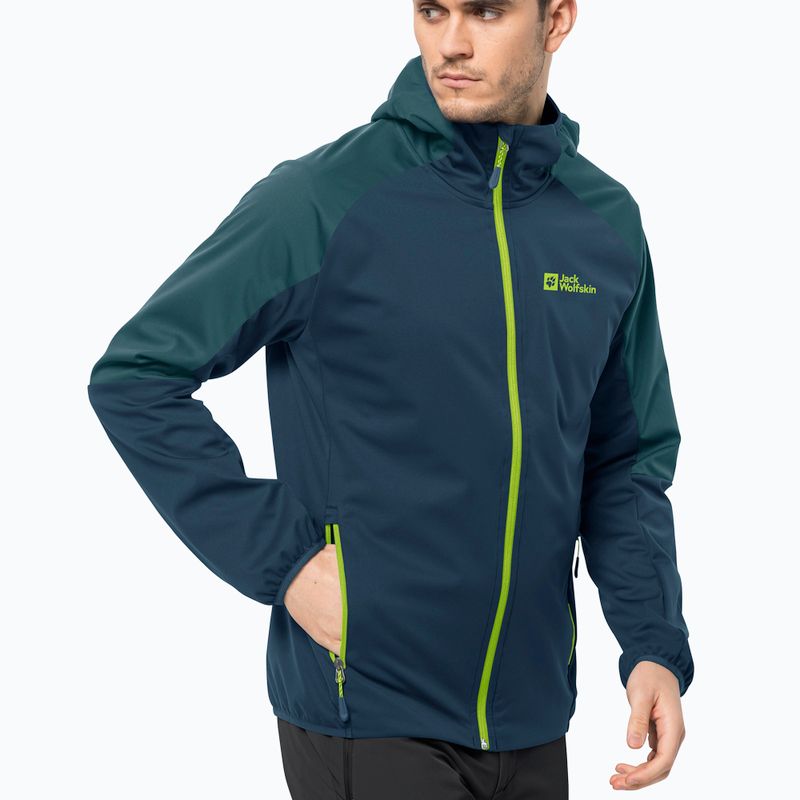 Kurtka softshell męska Jack Wolfskin Feldberg Hoody dark sea 4