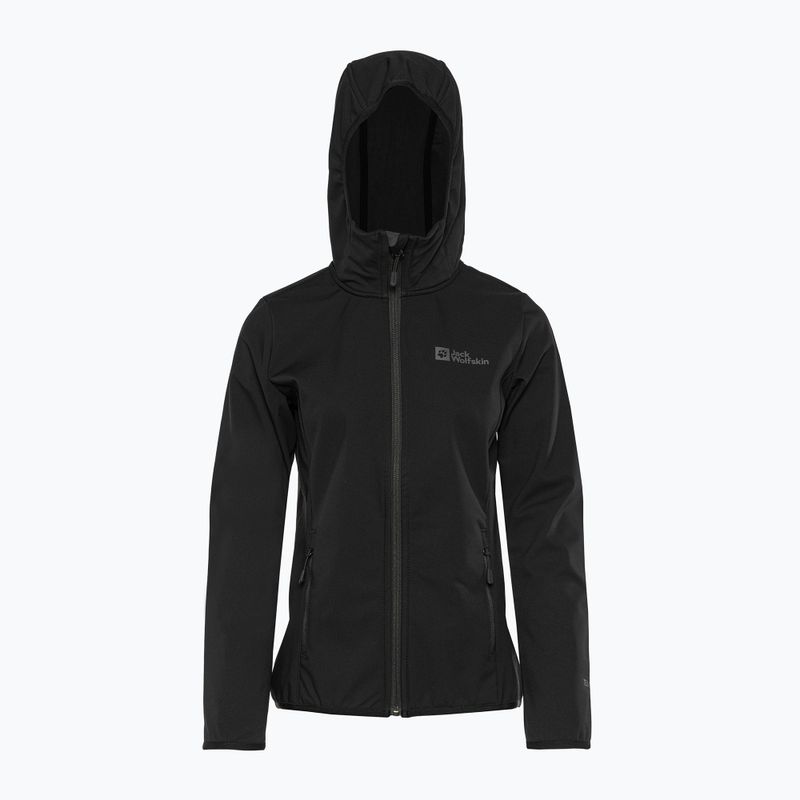 Kurtka softshell damska Jack Wolfskin Bornberg Hoody black 4