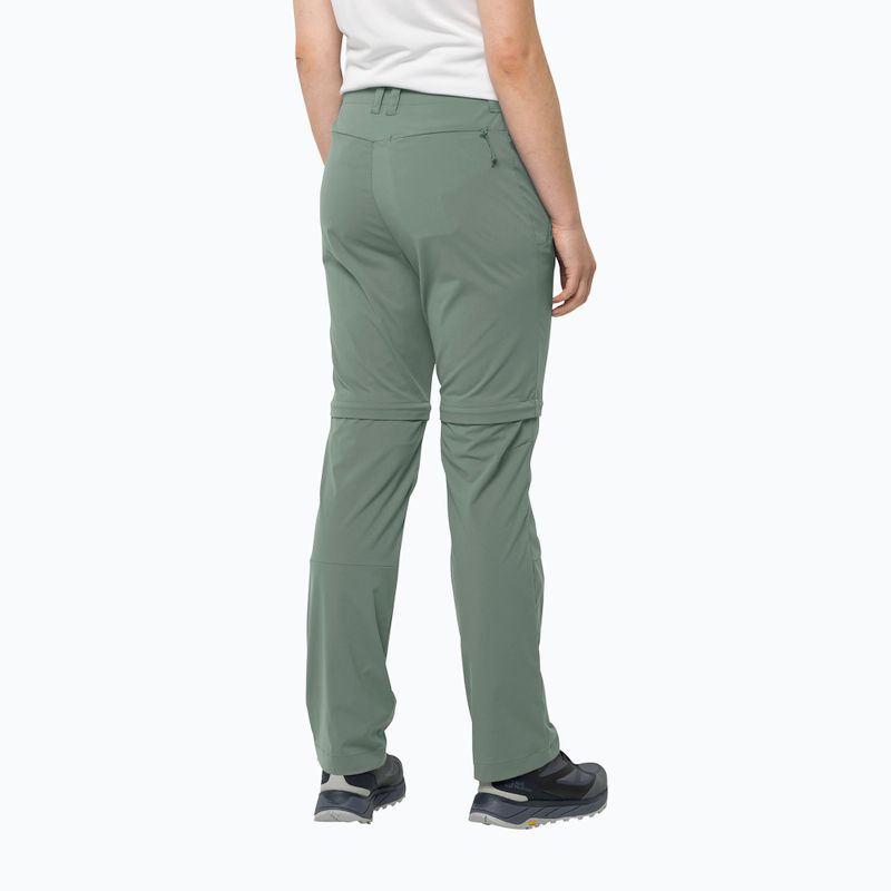 Spodnie softshell damskie Jack Wolfskin Glastal Zip Off picnic green 2