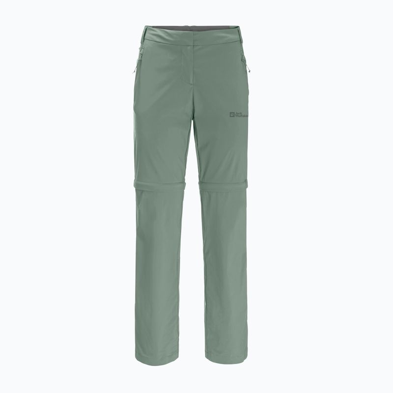 Spodnie softshell damskie Jack Wolfskin Glastal Zip Off picnic green 5