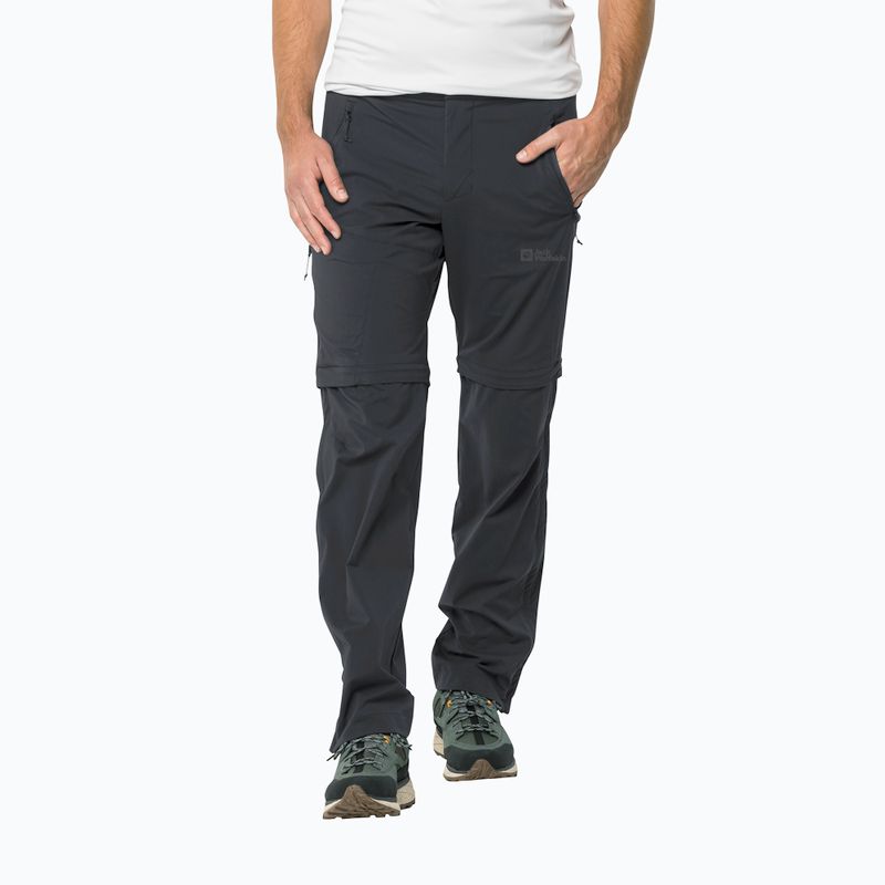 Spodnie softshell męskie Jack Wolfskin Glastal Zip Away phantom