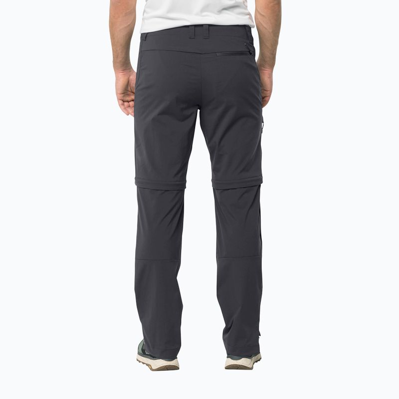 Spodnie softshell męskie Jack Wolfskin Glastal Zip Away phantom 2