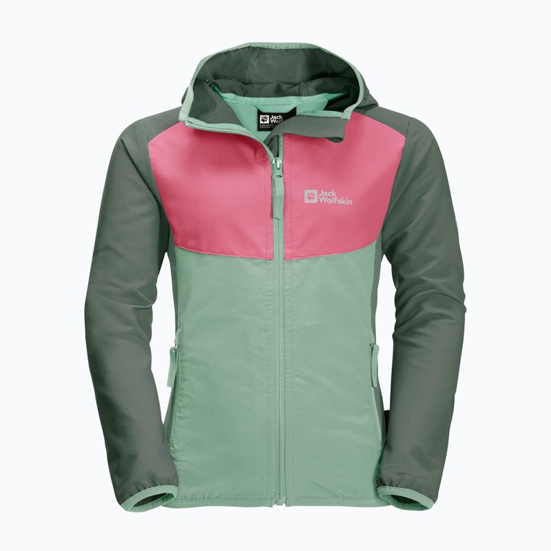 Kurtka softshell dziecięca Jack Wolfskin Turbulence granite green