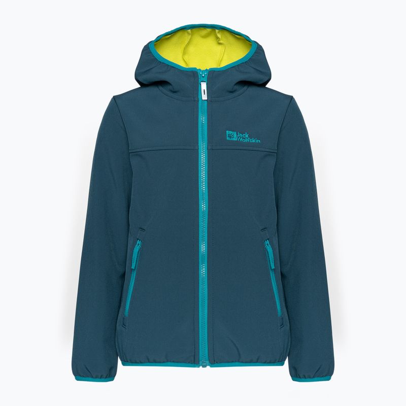 Kurtka softshell dziecięca Jack Wolfskin Fourwinds Jacket Kids dark sea