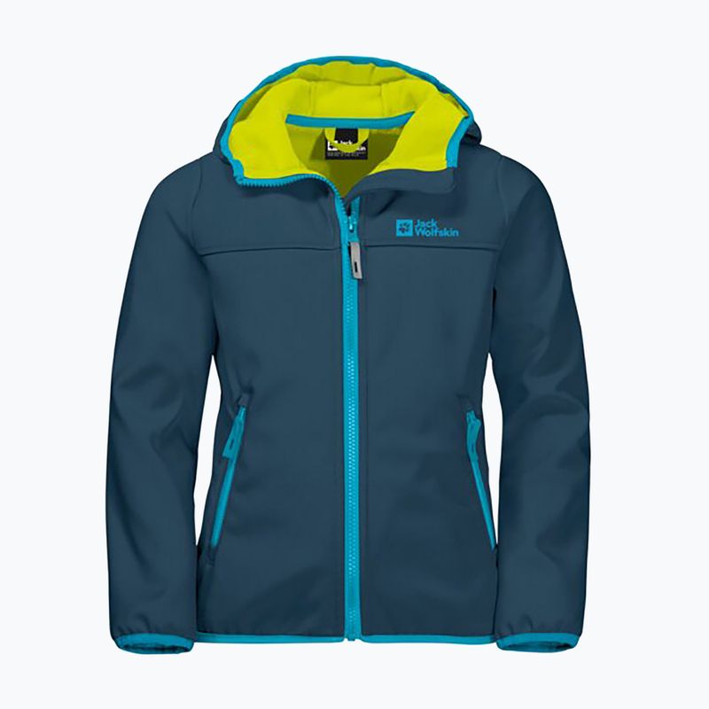 Kurtka softshell dziecięca Jack Wolfskin Fourwinds Jacket Kids dark sea 4