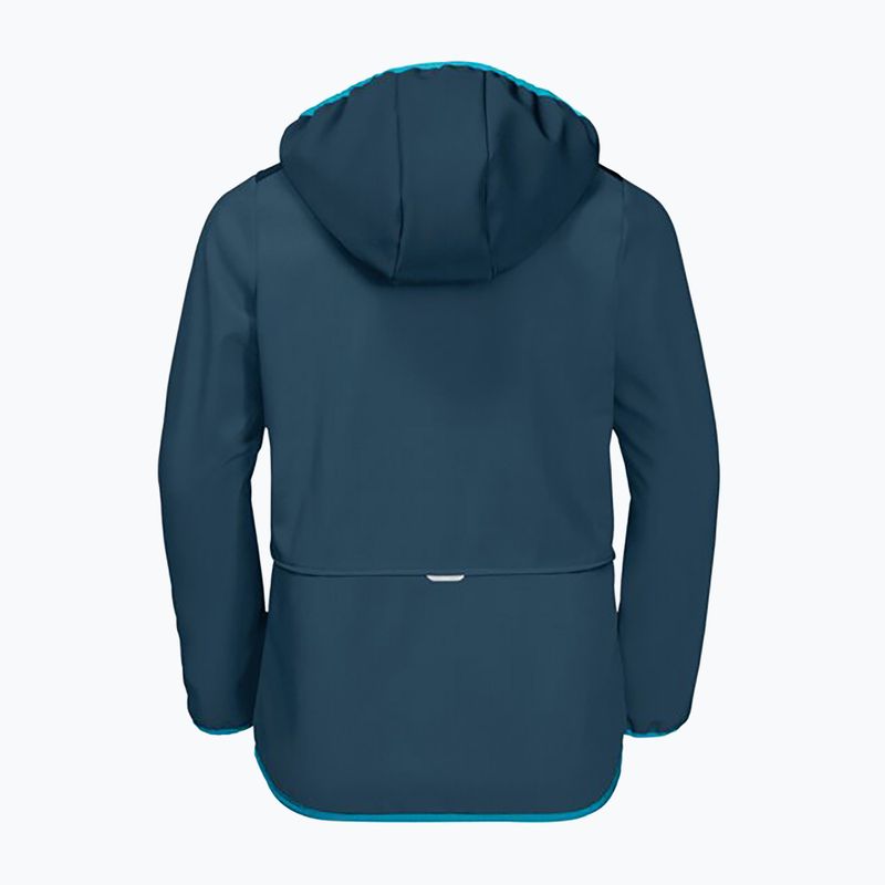 Kurtka softshell dziecięca Jack Wolfskin Fourwinds Jacket Kids dark sea 5