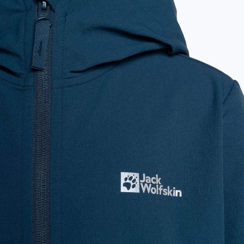 Kurtka softshell dziecięca Jack Wolfskin Solyd dark sea 3