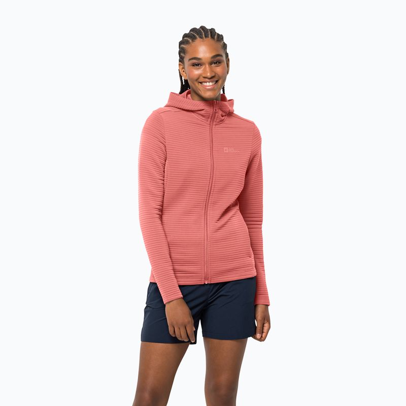 Bluza trekkingowa damska Jack Wolfskin Modesto Hooded faded rose