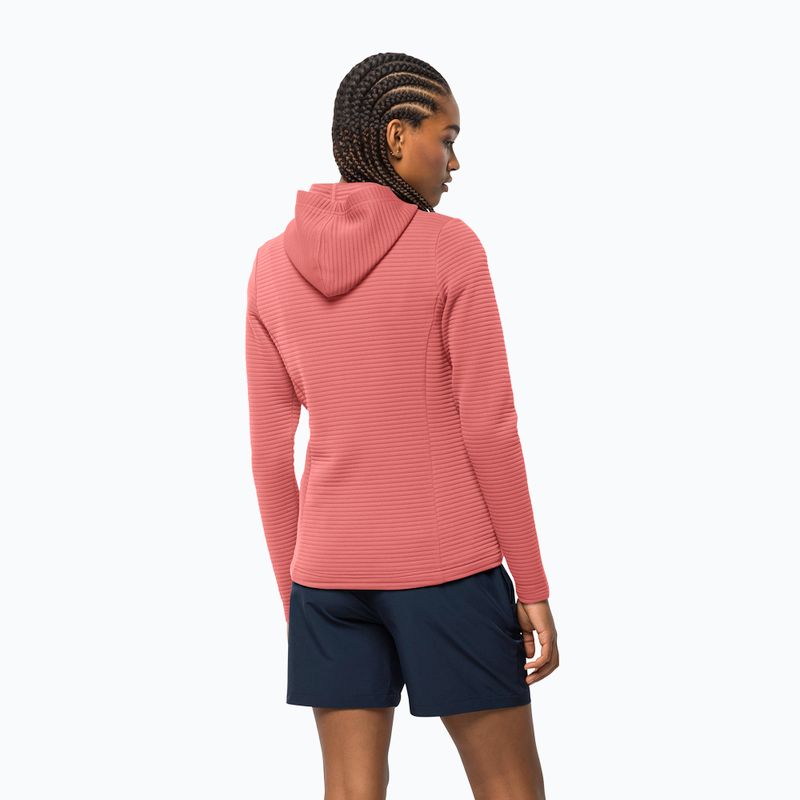 Bluza trekkingowa damska Jack Wolfskin Modesto Hooded faded rose 2