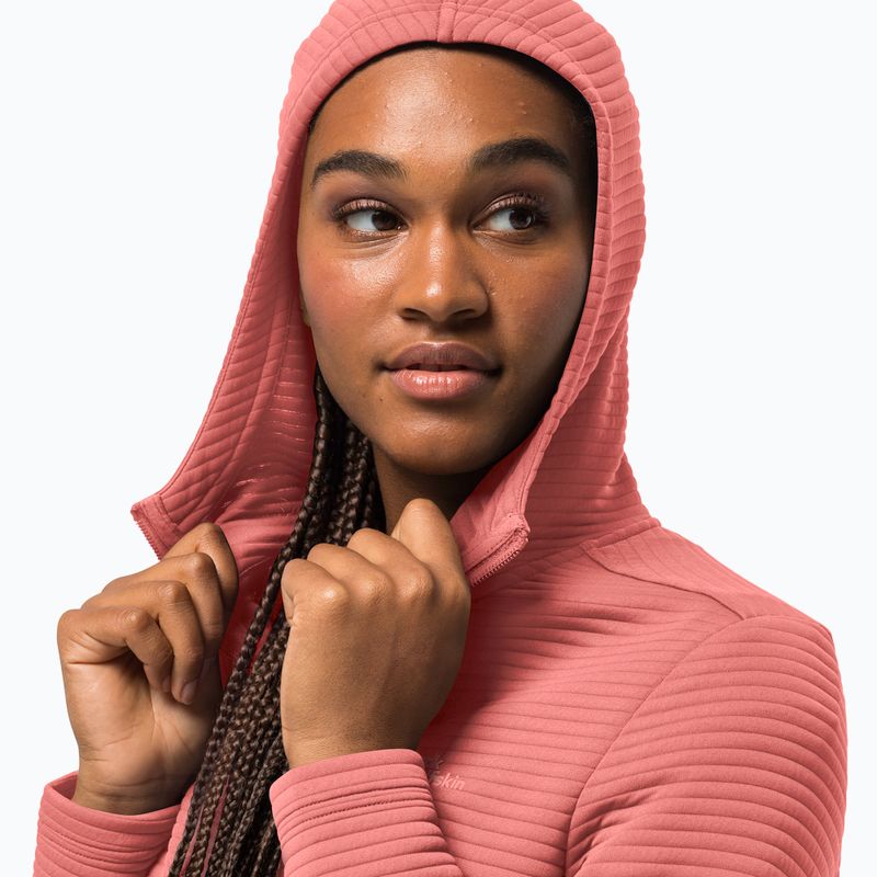 Bluza trekkingowa damska Jack Wolfskin Modesto Hooded faded rose 3
