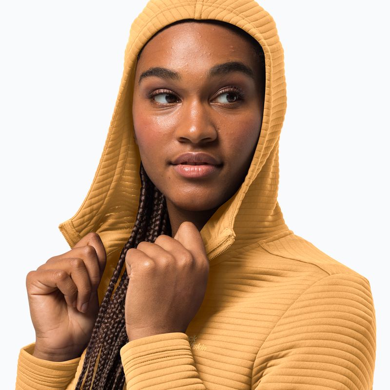 Bluza trekkingowa damska Jack Wolfskin Modesto Hooded honey yellow 3