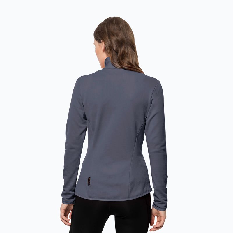 Bluza trekkingowa damska Jack Wolfskin Peak Grid Fleece dolphin 2