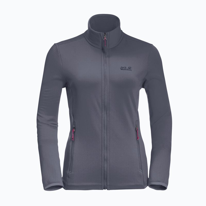 Bluza trekkingowa damska Jack Wolfskin Peak Grid Fleece dolphin 4