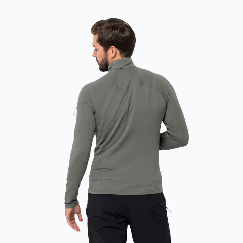 Bluza trekkingowa męska Jack Wolfskin Prelight FZ gecko green 2