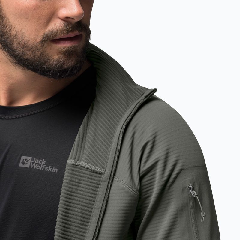 Bluza trekkingowa męska Jack Wolfskin Prelight FZ gecko green 4