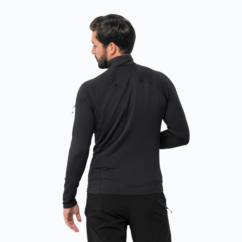 Bluza trekkingowa męska Jack Wolfskin Prelight FZ black 2