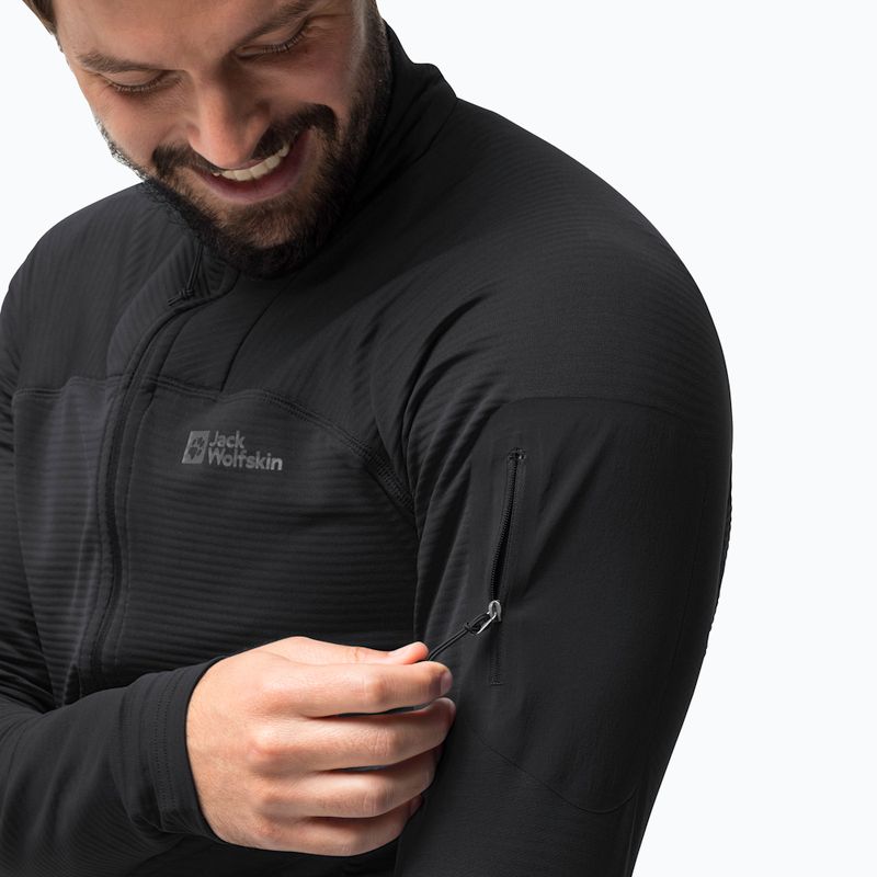 Bluza trekkingowa męska Jack Wolfskin Prelight FZ black 3