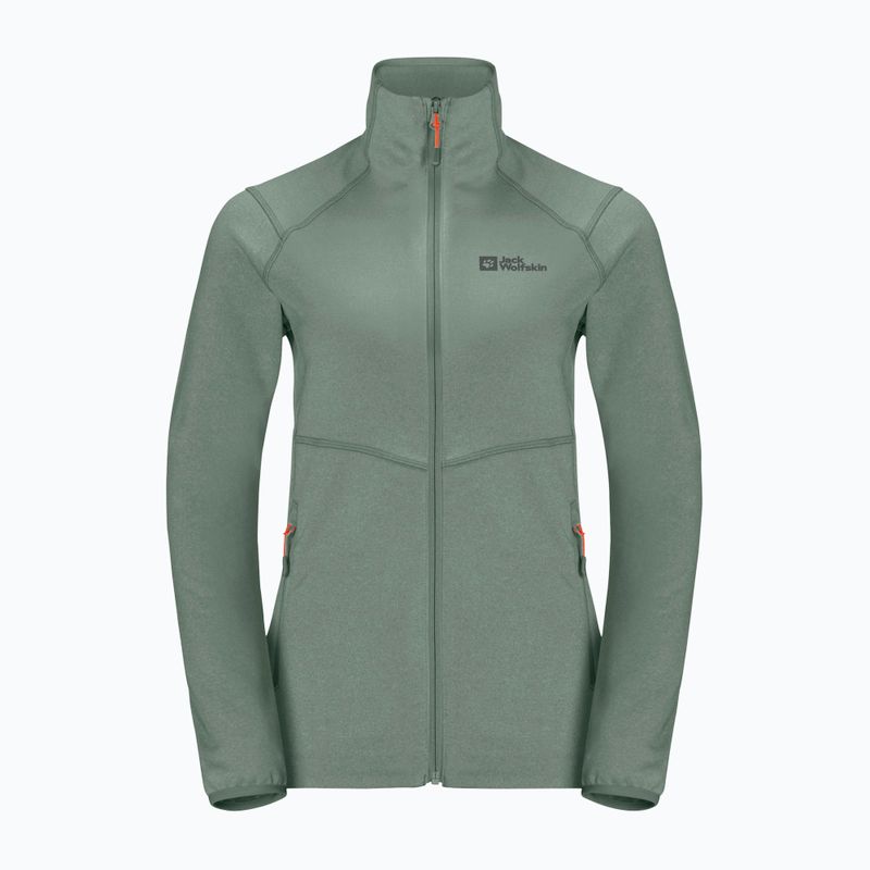 Bluza trekkingowa damska Jack Wolfskin Fortberg FZ picnic green 4