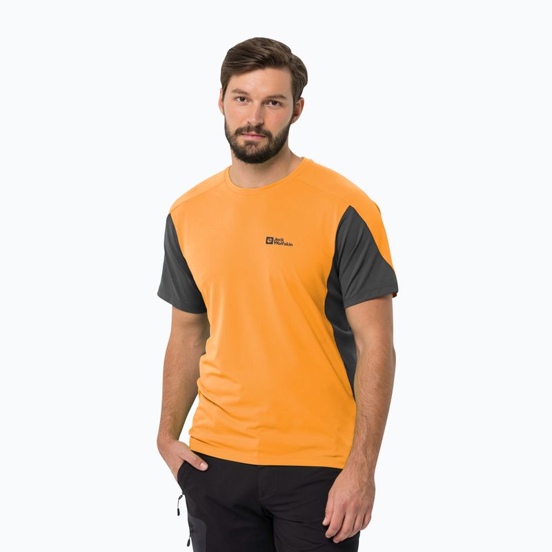 Koszulka trekkingowa męska Jack Wolfskin Narrows orange pop