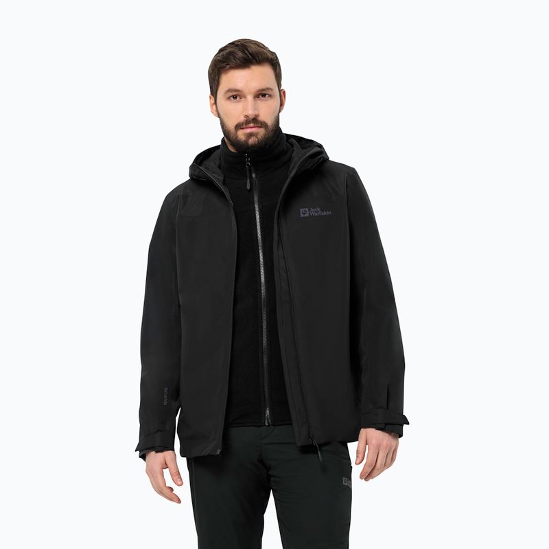 Kurtka 3w1 męska Jack Wolfskin Taubenberg 3In1 black 6001 3
