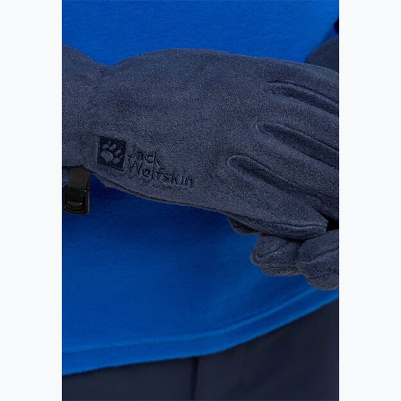 Rękawiczki trekkingowe dziecięce Jack Wolfskin Fleece Glove night blue 3