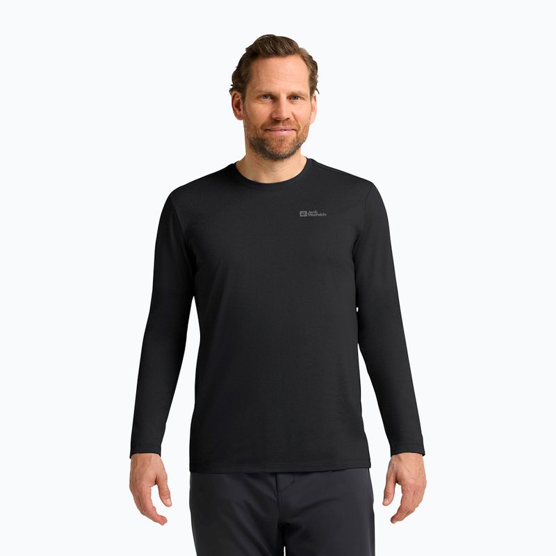 Longsleeve termoaktywny męski Jack Wolfskin Sky Thermal black
