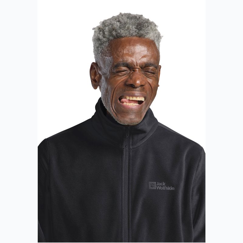 Bluza polarowa męska Jack Wolfskin Taunus Fz black 4