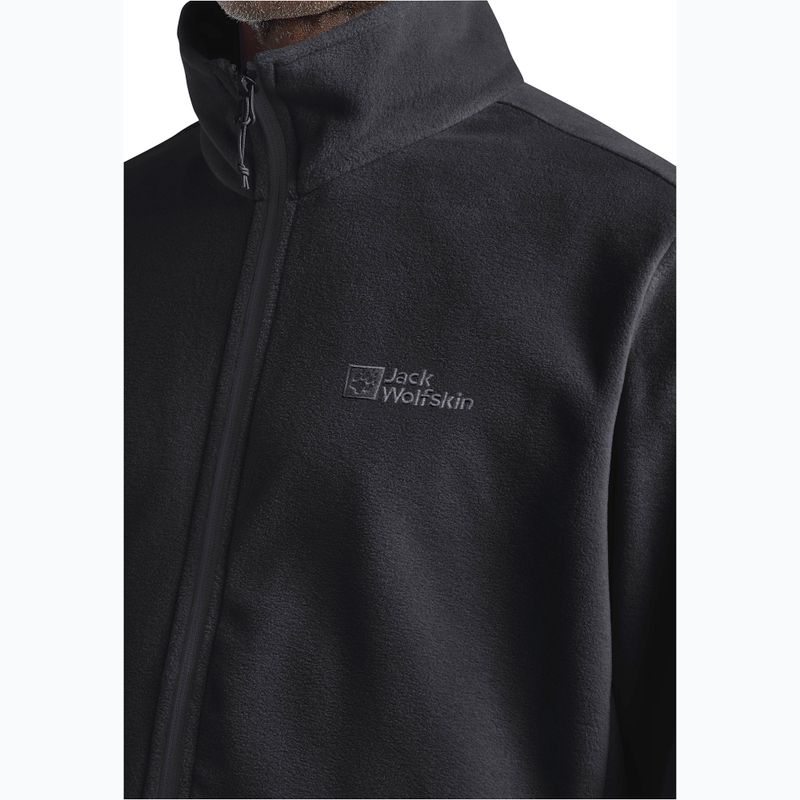 Bluza polarowa męska Jack Wolfskin Taunus Fz black 5