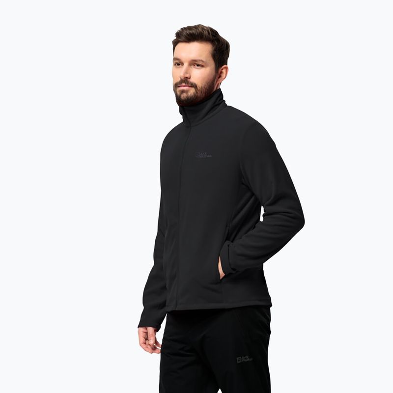 Bluza polarowa męska Jack Wolfskin Taunus Fz black