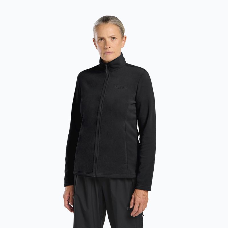 Bluza polarowa damska Jack Wolfskin Taunus Fz black