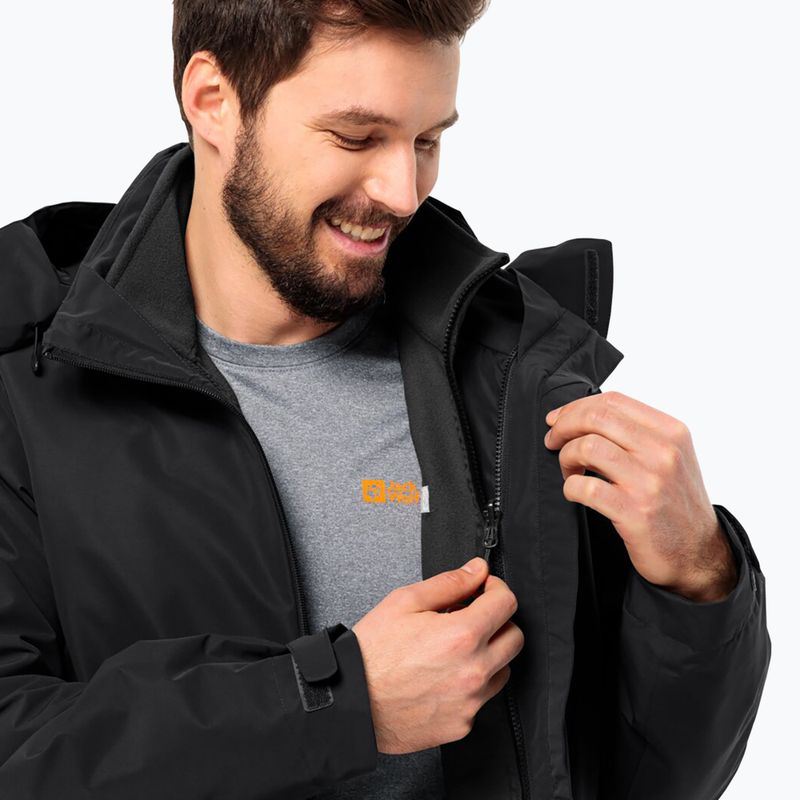 Bluza polarowa męska Jack Wolfskin Winterstein Fz black 3