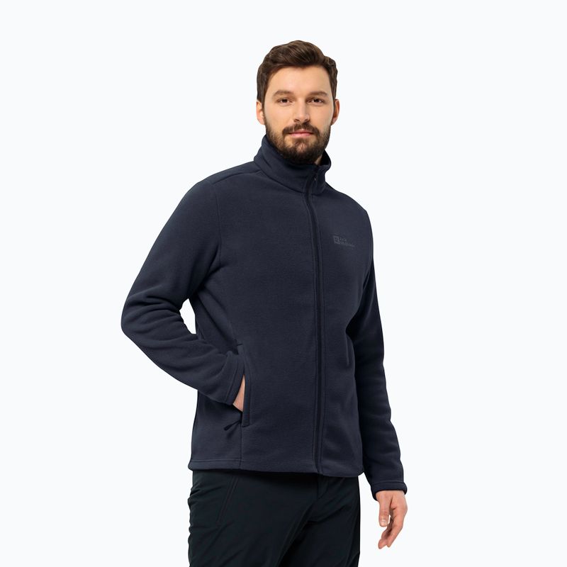 Bluza polarowa męska Jack Wolfskin Winterstein Fz night blue