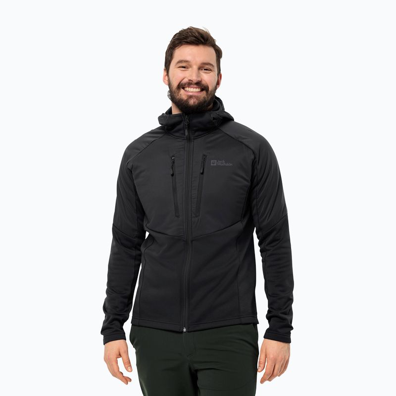Kurtka hybrydowa męska Jack Wolfskin Alpgrat Pro Ins Fz black