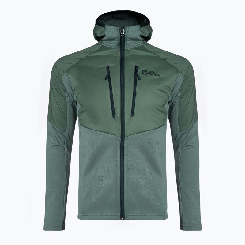 Kurtka hybrydowa męska Jack Wolfskin Alpgrat Pro Ins Fz hedge green 5