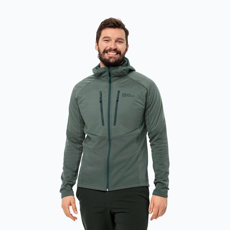 Kurtka ocieplana męska Jack Wolfskin Alpgrat Pro Ins Fz hedge green