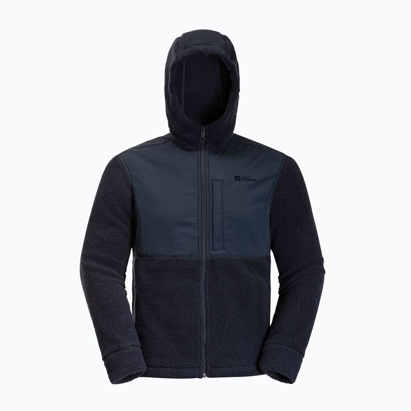 Bluza polarowa męska Jack Wolfskin Felslicht Hooded night blue 8