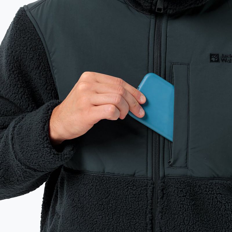 Bluza polarowa męska Jack Wolfskin Felslicht Hooded night blue 5
