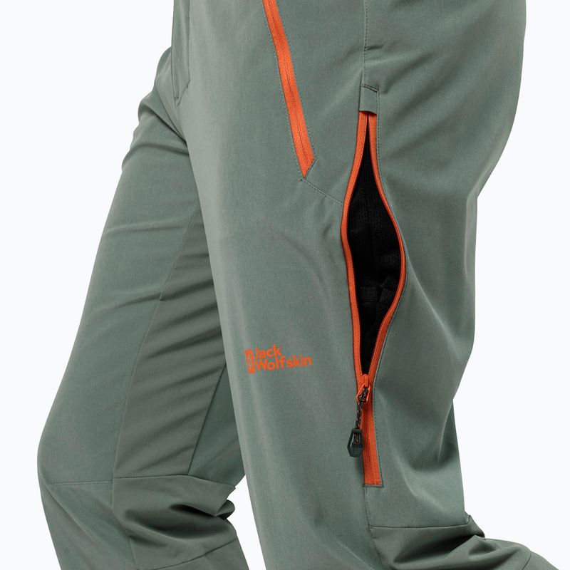 Spodnie softshell męskie Jack Wolfskin Alpspitze Tour hedge green 4